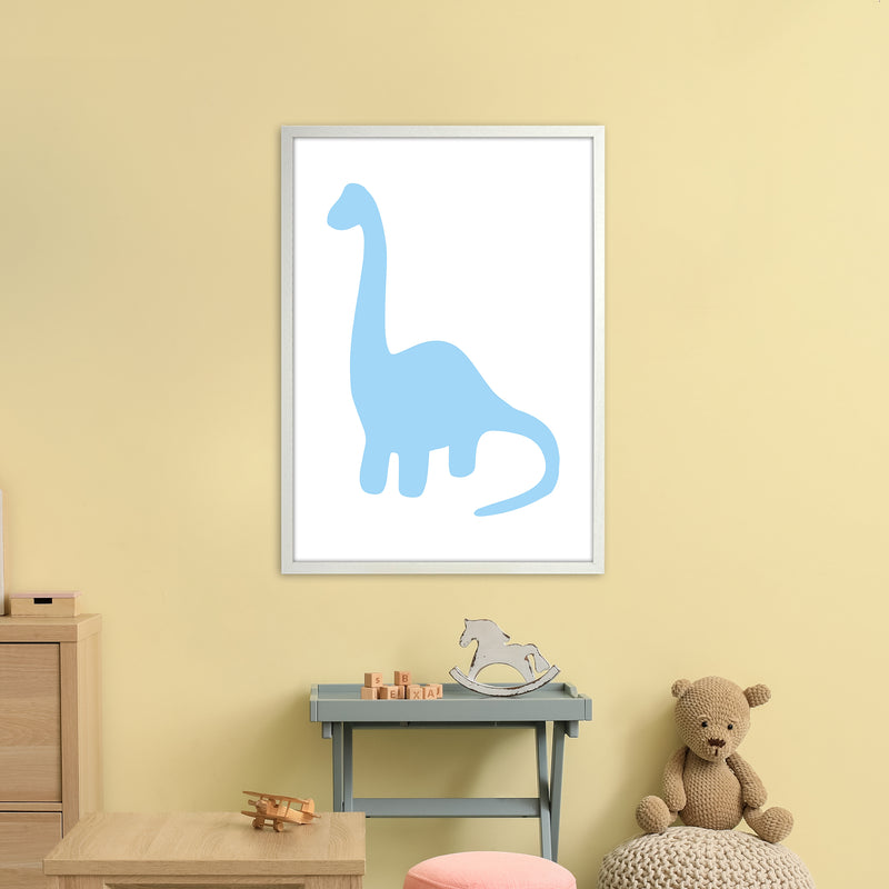 Brach Light Blue  Art Print by Pixy Paper A1 Oak Frame