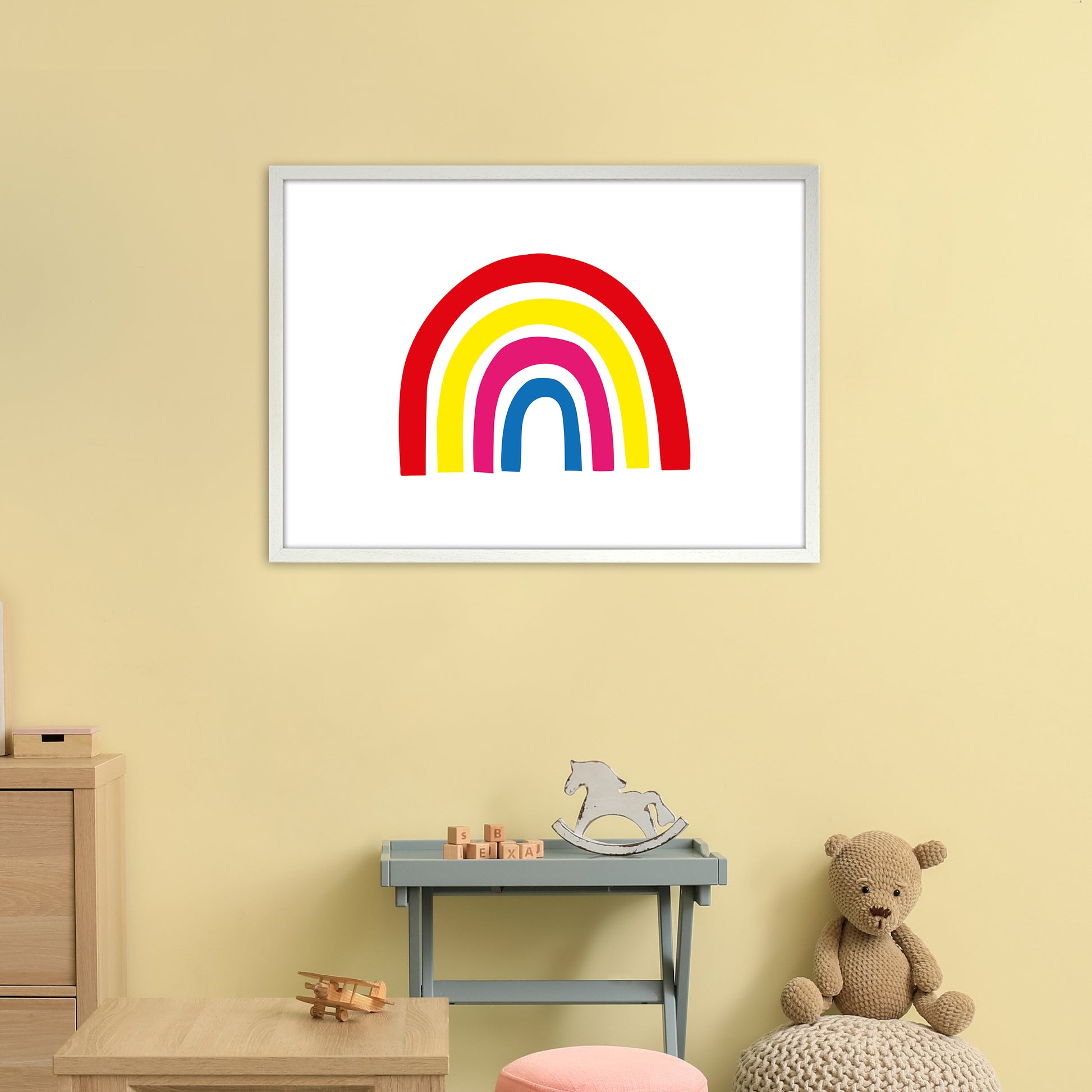 Rainbow Red  Art Print by Pixy Paper A1 Oak Frame
