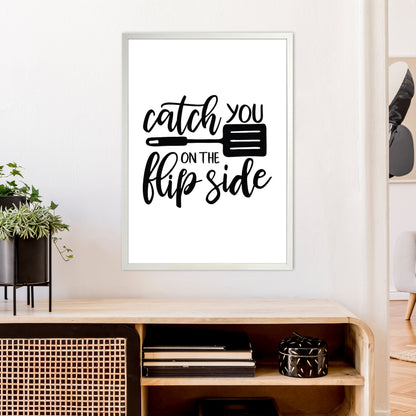 Catch You On The Flip Side  Art Print by Pixy Paper A1 Oak Frame