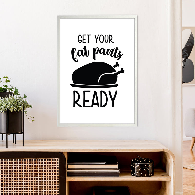 Get Your Fat Pants Ready  Art Print by Pixy Paper A1 Oak Frame