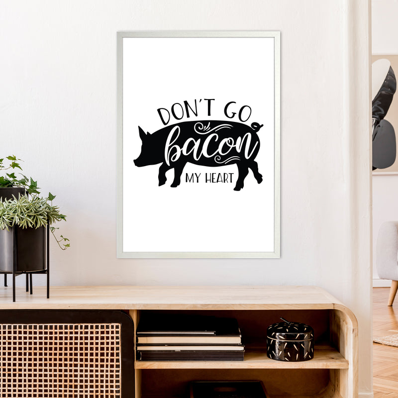 Don'T Go Bacon My Heart  Art Print by Pixy Paper A1 Oak Frame