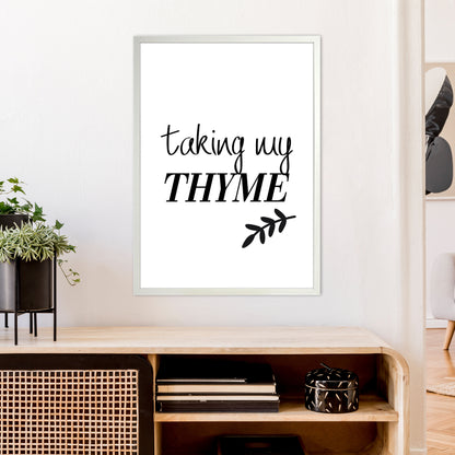 Taking My Thyme  Art Print by Pixy Paper A1 Oak Frame