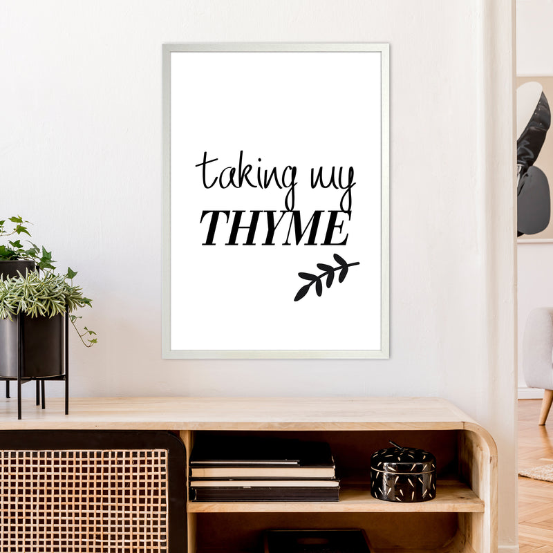 Taking My Thyme  Art Print by Pixy Paper A1 Oak Frame
