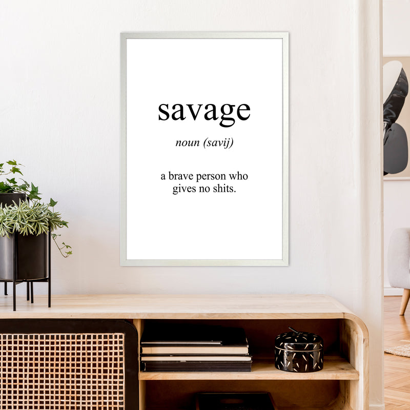 Savage Meaning  Art Print by Pixy Paper A1 Oak Frame