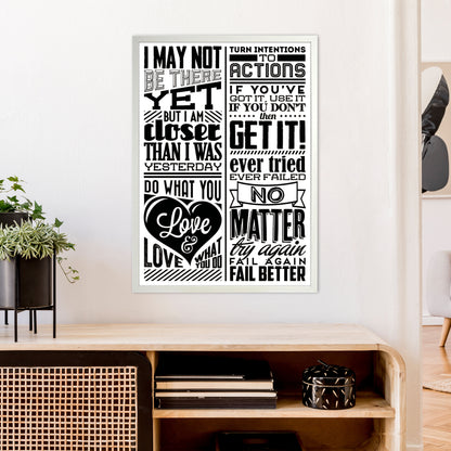 I May Not Be There Yet Vintage  Art Print by Pixy Paper A1 Oak Frame