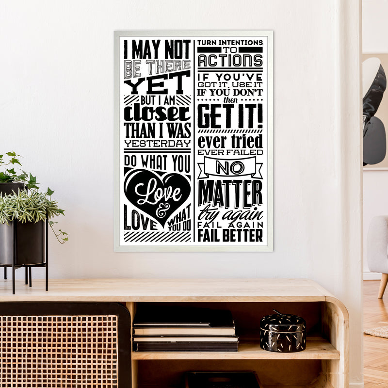 I May Not Be There Yet Vintage  Art Print by Pixy Paper A1 Oak Frame