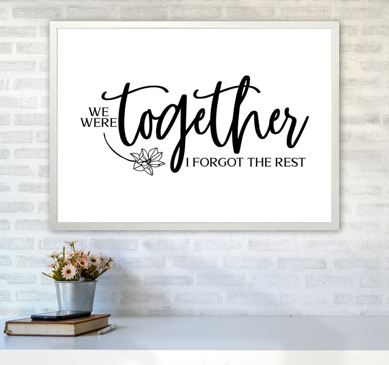 We Were Together Landscape  Art Print by Pixy Paper A1 Oak Frame