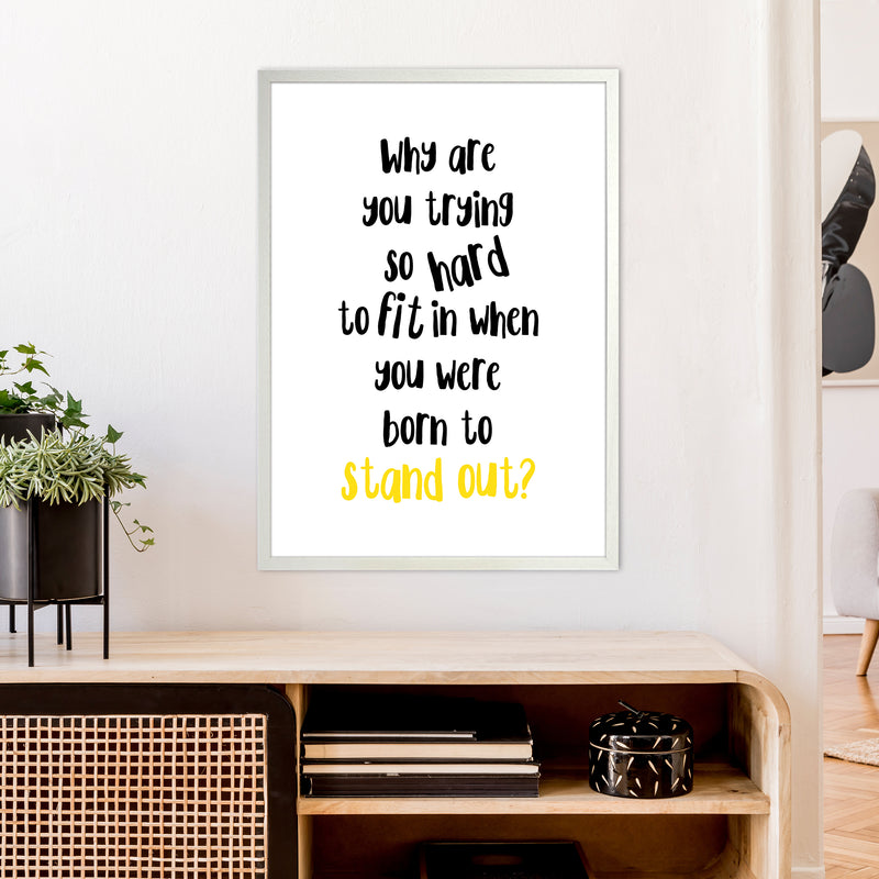 Why Are You Trying So Hard  Art Print by Pixy Paper A1 Oak Frame