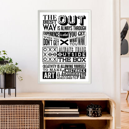 The Best Way Out Vintage  Art Print by Pixy Paper A1 Oak Frame