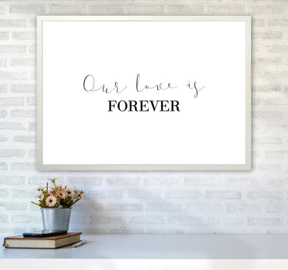 Our Love Is Forever  Art Print by Pixy Paper A1 Oak Frame