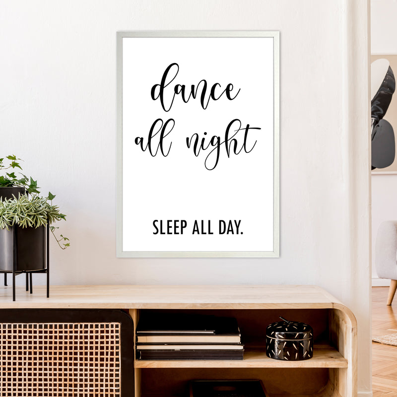 Dance All Night  Art Print by Pixy Paper A1 Oak Frame