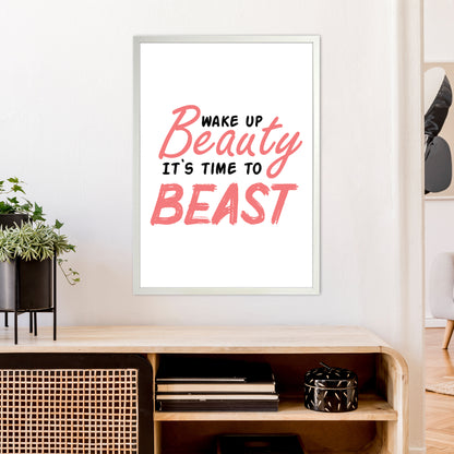 Wake Up Beauty  Art Print by Pixy Paper A1 Oak Frame
