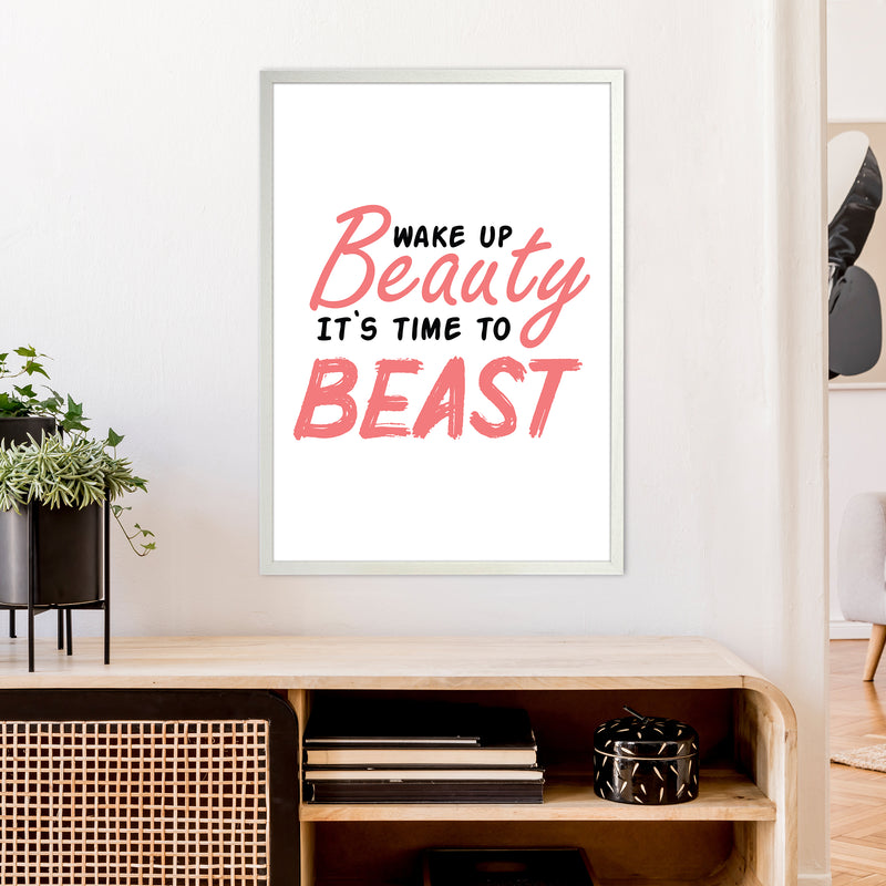 Wake Up Beauty  Art Print by Pixy Paper A1 Oak Frame