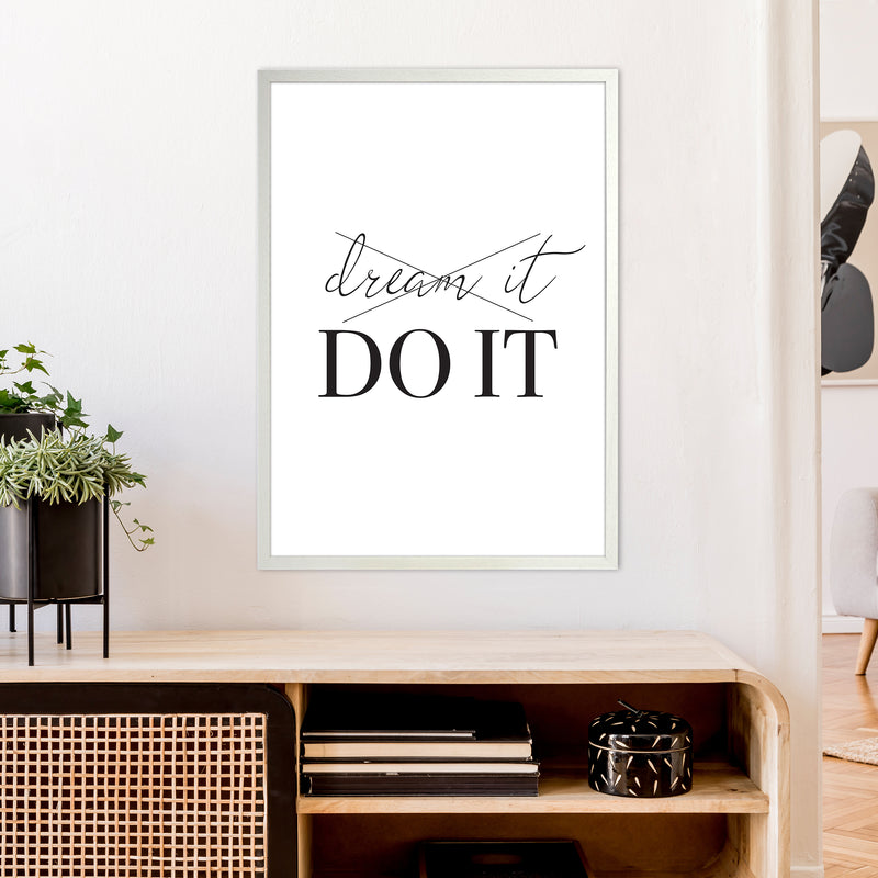 Dream It Do It  Art Print by Pixy Paper A1 Oak Frame