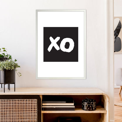 Xo Black Box  Art Print by Pixy Paper A1 Oak Frame