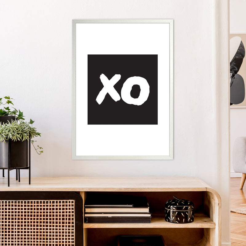 Xo Black Box  Art Print by Pixy Paper A1 Oak Frame