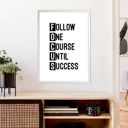 Focus Black  Art Print by Pixy Paper A1 Oak Frame