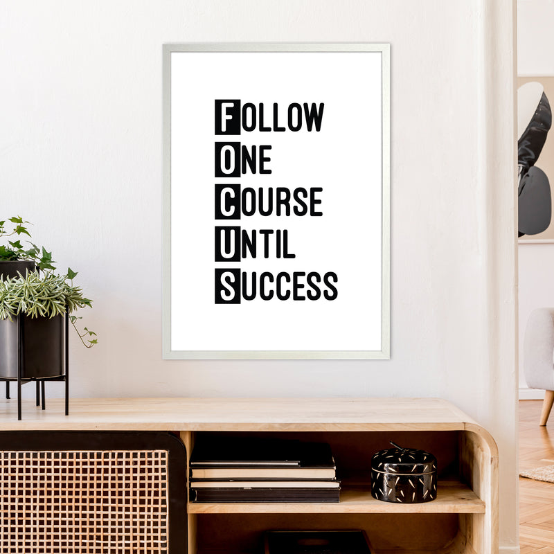 Focus Black  Art Print by Pixy Paper A1 Oak Frame