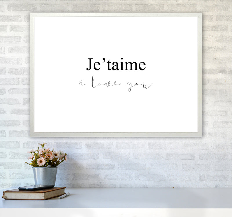 Je'Taime  Art Print by Pixy Paper A1 Oak Frame