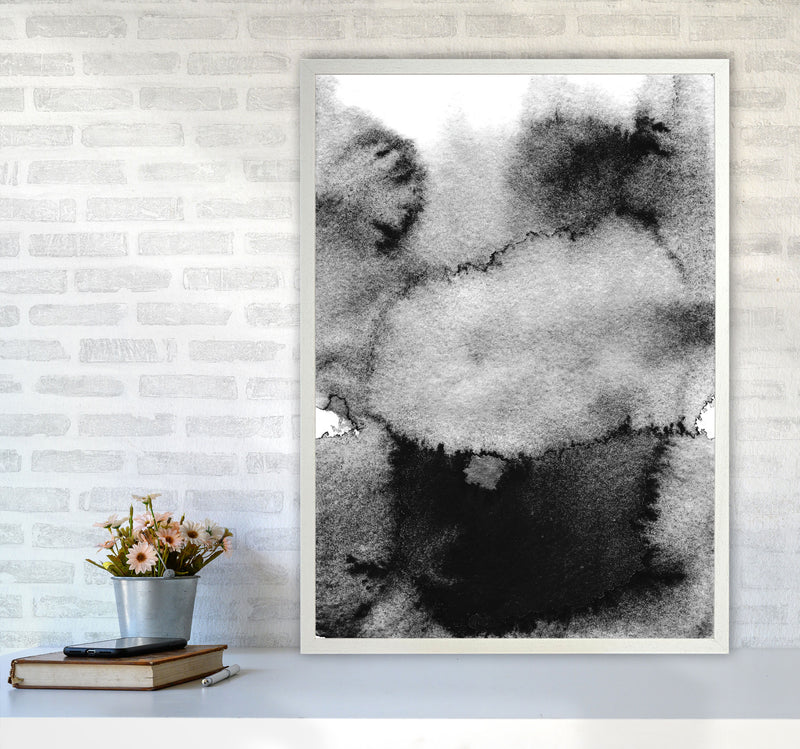 Majestic Monochrome Watercolour 14 Art Print by Pixy Paper A1 Oak Frame