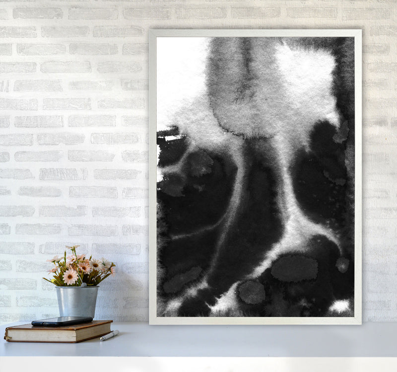 Majestic Monochrome Watercolour 20 Art Print by Pixy Paper A1 Oak Frame