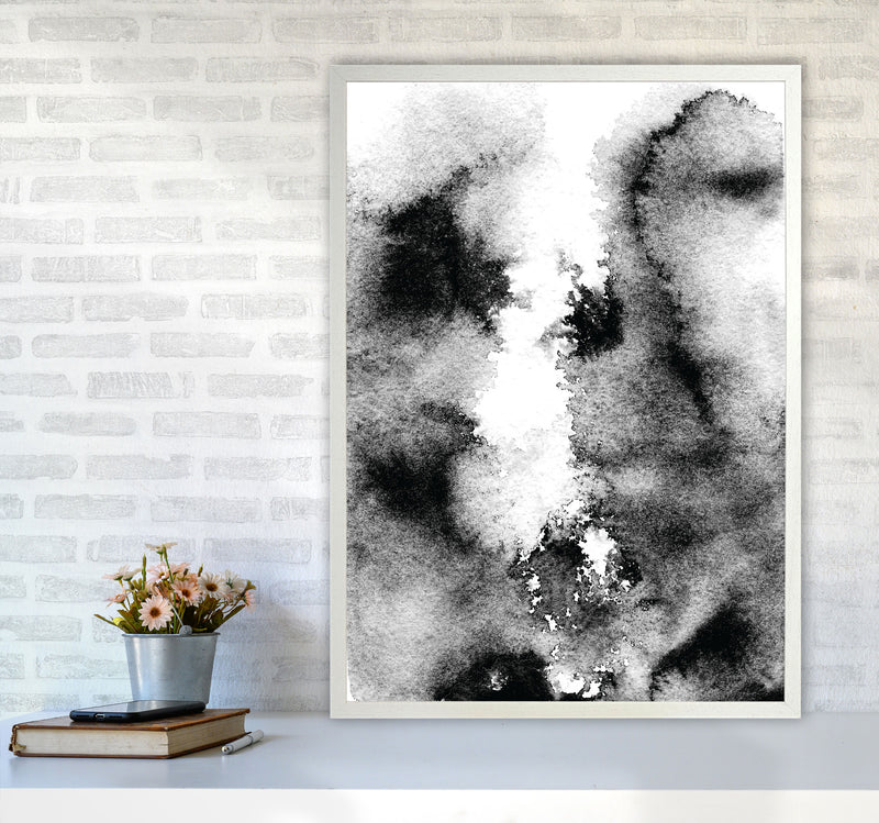Majestic Monochrome Watercolour 10 Art Print by Pixy Paper A1 Oak Frame