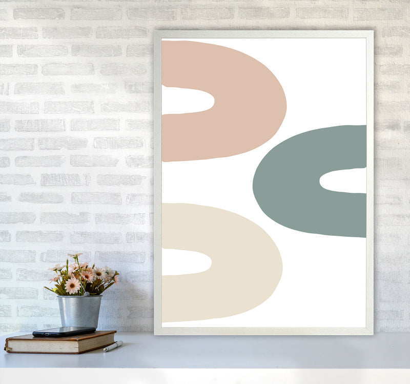 Inspired Three Rainbows Art Print by Pixy Paper A1 Oak Frame