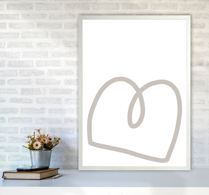 Inspired Stone Line Art Art Print by Pixy Paper A1 Oak Frame