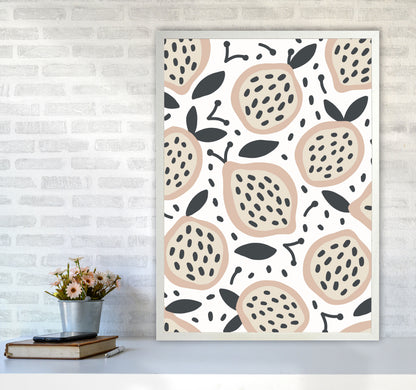 Inspired Fruit Art Print by Pixy Paper A1 Oak Frame