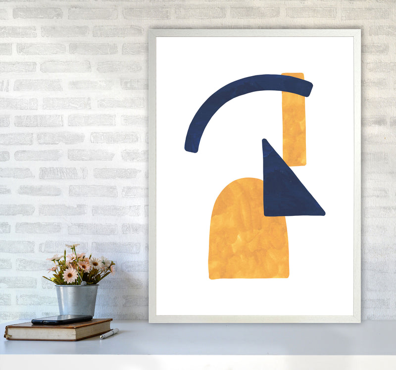 Horizon Abstract Shapes  Art Print by Pixy Paper A1 Oak Frame
