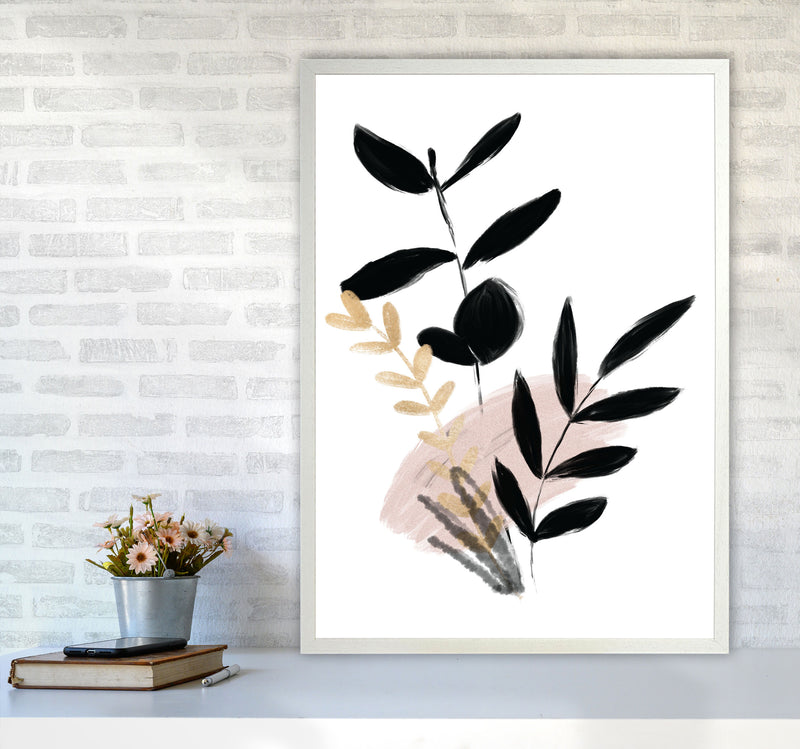 Delicate Floral 01 Art Print by Pixy Paper A1 Oak Frame