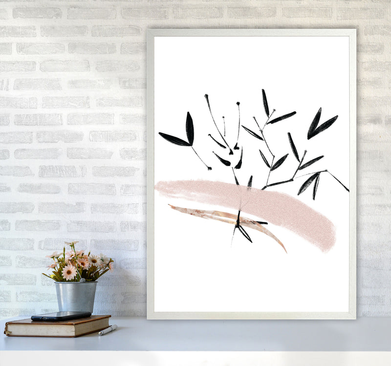 Delicate Floral 06 Art Print by Pixy Paper A1 Oak Frame