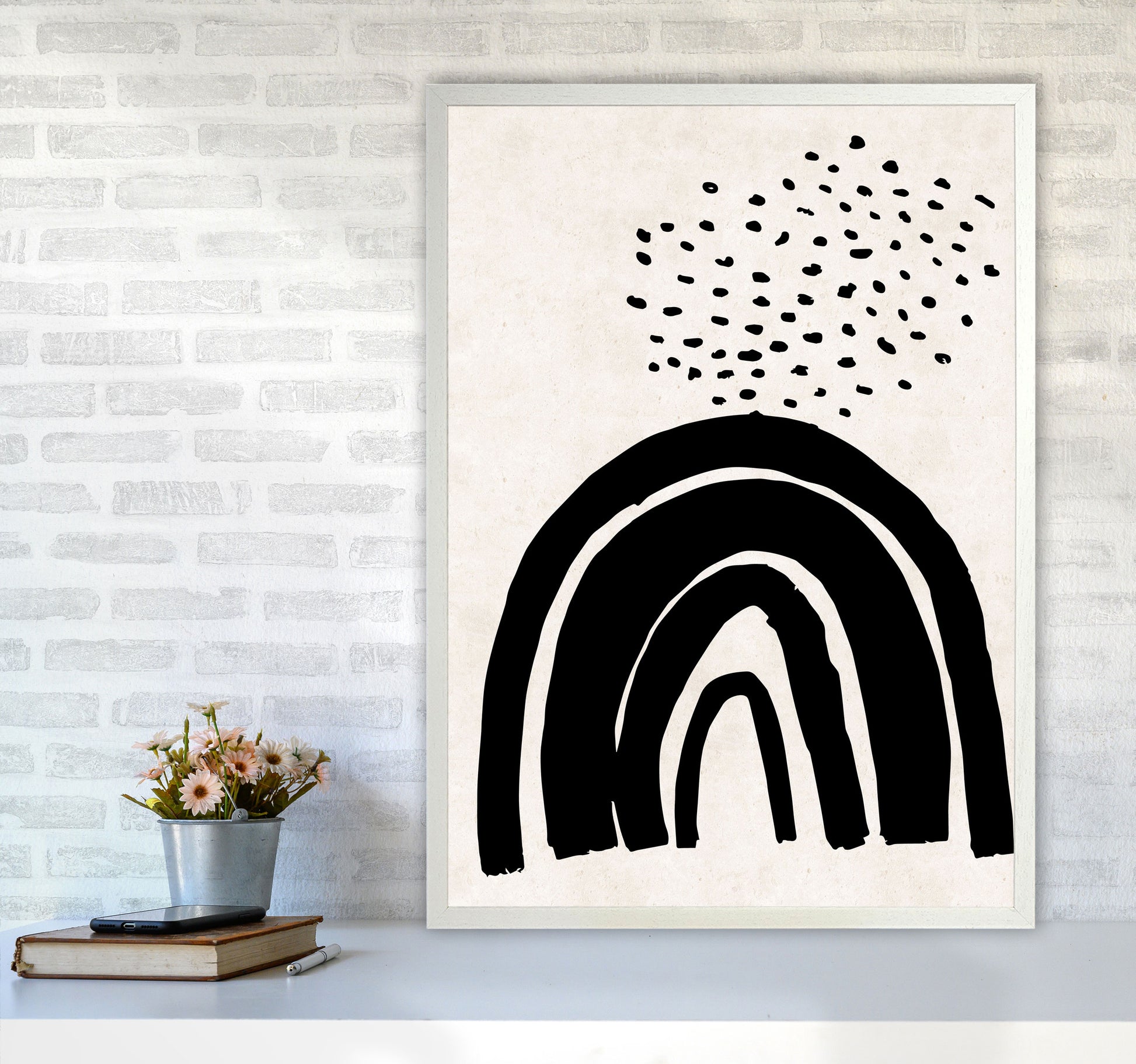 Autumn Raine abstract Art Print by Pixy Paper A1 Oak Frame