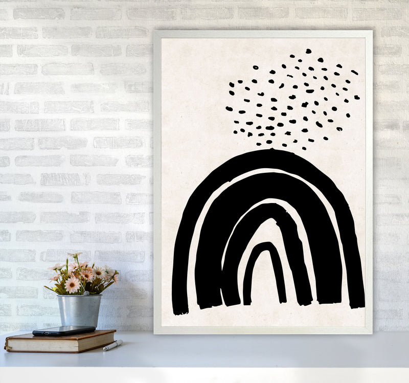 Autumn Raine abstract Art Print by Pixy Paper A1 Oak Frame