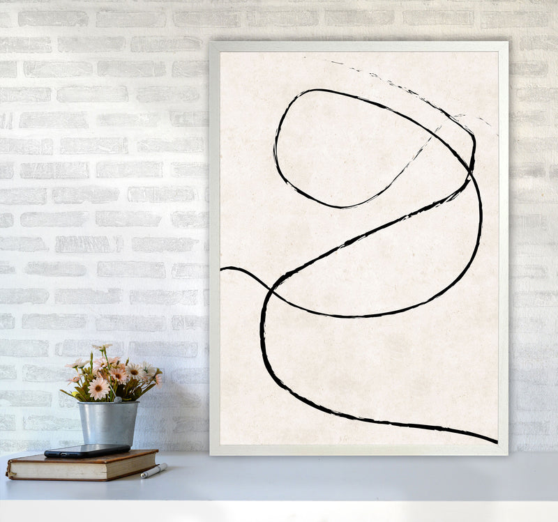 Autumn Wilma abstract Art Print by Pixy Paper A1 Oak Frame