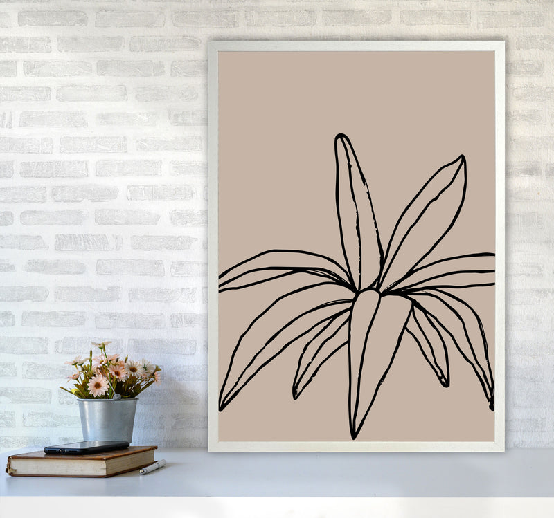 Autumn Leaf abstract Art Print by Pixy Paper A1 Oak Frame