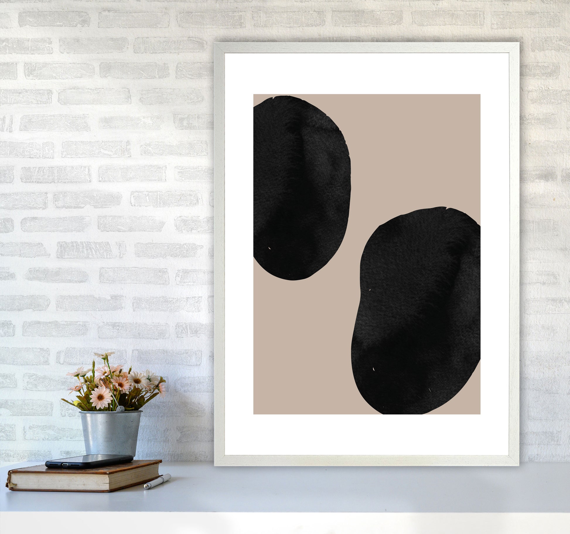 Autumn Alice abstract Art Print by Pixy Paper A1 Oak Frame