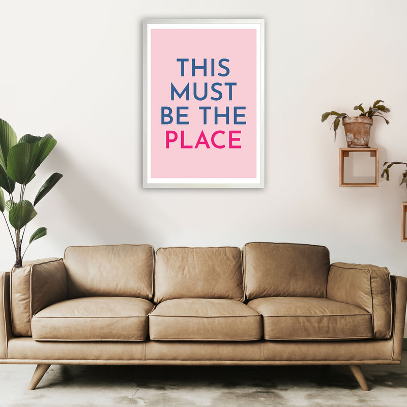 This Must Be The Place Art Print by Pixy Paper A1 Oak Frame