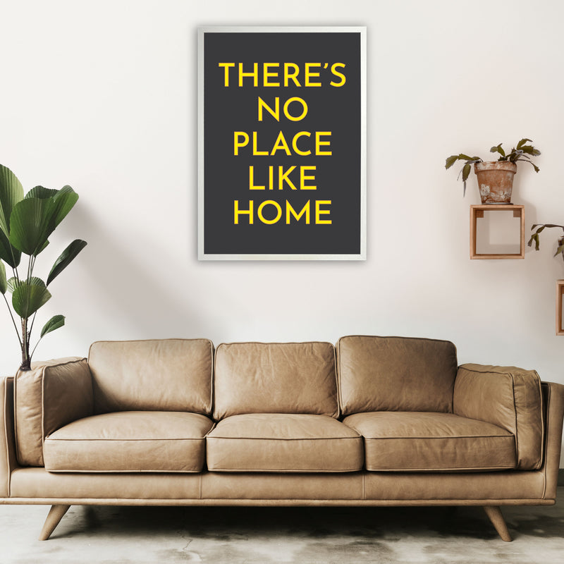 There's No Place Like Home Neon Art Print by Pixy Paper A1 Oak Frame