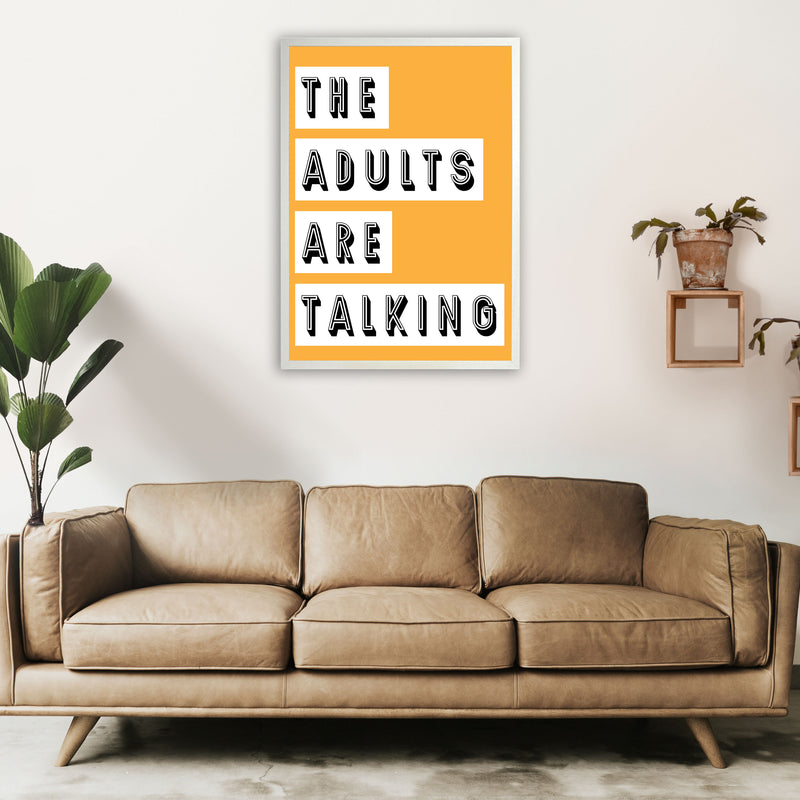 The Adults Are Talking Art Print by Pixy Paper A1 Oak Frame