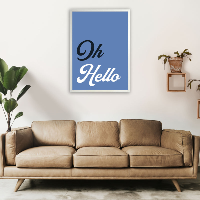 Oh Hello Art Print by Pixy Paper A1 Oak Frame