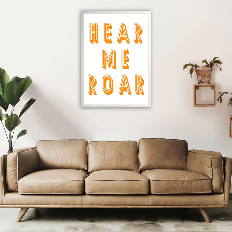 Hear Me Roar Art Print by Pixy Paper A1 Oak Frame
