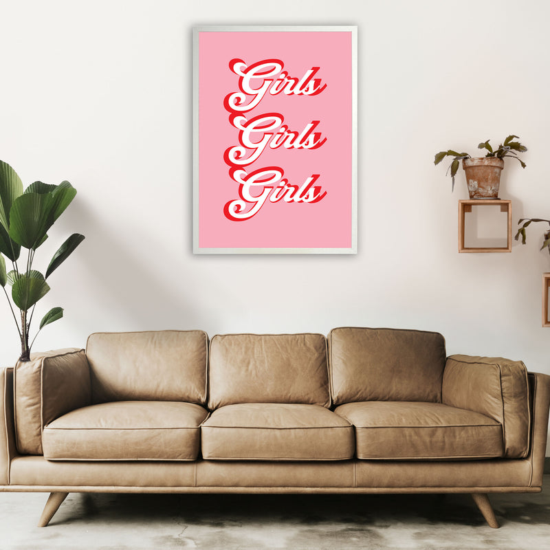 Girls Girls Girls Art Print by Pixy Paper A1 Oak Frame