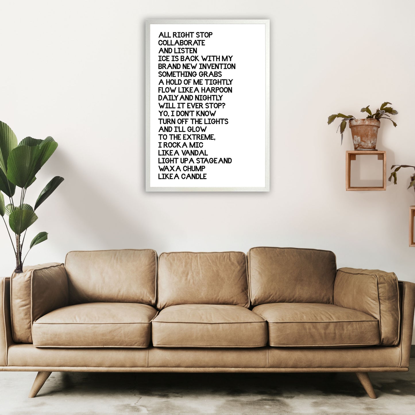 Ice Ice Baby Art Print by Pixy Paper A1 Oak Frame