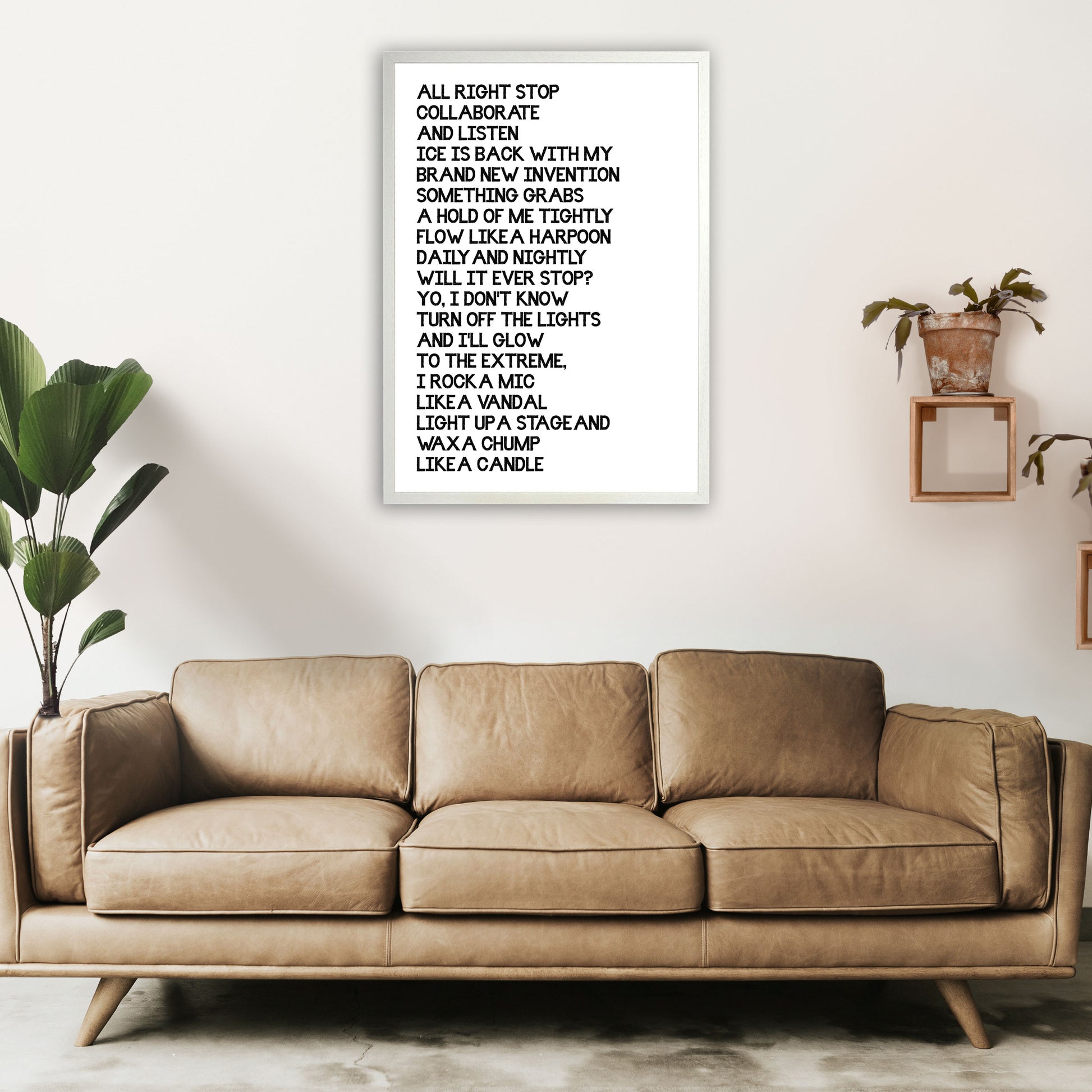 Ice Ice Baby Art Print by Pixy Paper A1 Oak Frame