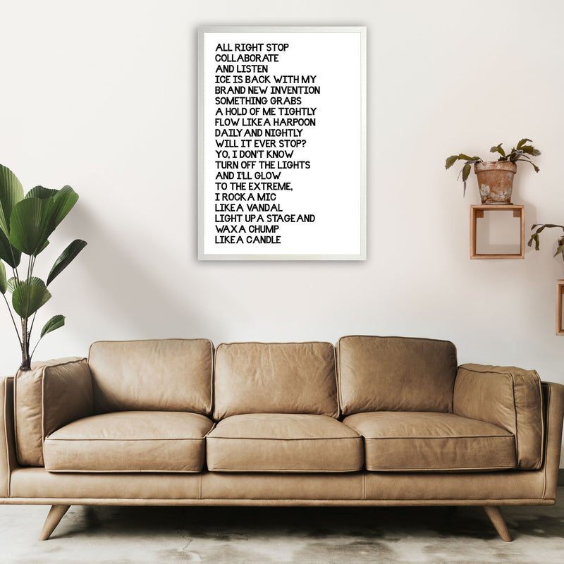 Ice Ice Baby Art Print by Pixy Paper A1 Oak Frame