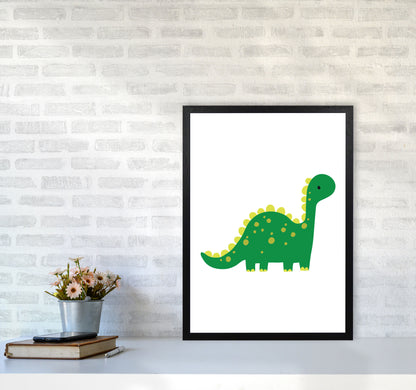 Children&#39;s Animals, Dino Modern Print A2 White Frame