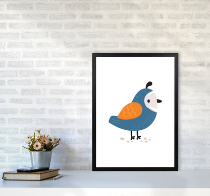 Children&#39;s Animals, Quail Modern Print A2 White Frame