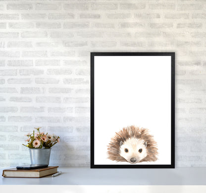 Forest Friends, Cute Hedgehog Modern Print Animal Art Print A2 White Frame