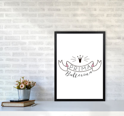 Prima Ballerina Framed Nursey Wall Art Print A2 White Frame
